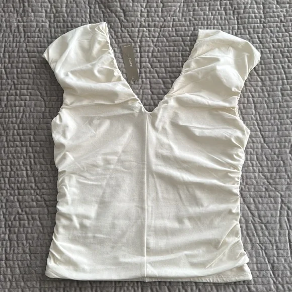 Ruched V-neck top - Picture 3 of 4